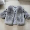 Cardigan Ragazze Cappotto di pelliccia Giacca di cotone Outwear Soprabito 2023 Fuzzy Caldo Addensare Più Velluto Inverno Autunno Natale Abbigliamento per bambini 231211