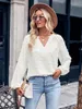 Womens Blouses 2024 Autumn Spring Blouse Fashion Casual Tops Kleding Forens Lange Mouw Shirt V-Neck losse top 30337