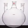 Straight Three Mouth Ball Bottle Capacity 5000mL Heavy Wall High Strength Borosilicate Glass Flask F44