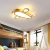 Chandeliers Child Room Real Wood LED For Boy Girls Bedroom Home Decoration Indoor Lighting Airplane Lamps Lustre Light Fixtures