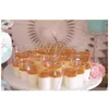 Wine Glasses 30pcs 145ml Disposable Plastic Heartshaped Dessert Cup Dish Cake Jelly Pudding Cups Party Kitchen Accessories 231212