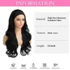 Synthetic Wigs Black Women Body Wave Synthetic Wigs Cover Headscarf Large Long Yaki Curly Hair Synthetic Fiber Half Head Cover 231211