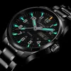 Armbandsur Carnival Top Quartz Watch Men T25 Tritium Luminous Mens Black Full Steel Waterproof Watches Relojes199L