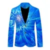 Męskie garnitury Hoo 2024 3D Printing Speisur Blazer Autumn Fashion