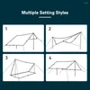 Çadırlar ve Barınaklar 3x5m 3x4m Kamp Tente ile Kutuplar Su Geçirmez UV Koruma Güneş Gölgesi Açık Yürüyüş Backpacking Plaj çadır Barınağı