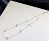 Pendants 18KGP Baby's Sky Necklace Women's Freshwater Pearl Clavicle Sweater Chain
