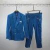 Costumes pour hommes Blazers Designer Plus Tees Polos Celebrity Classic Set Jacquard Denim Panneau Pantalon Manteau Veste Unisexe c8888 LY2T