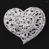 Brooches Vintage Love Heart Brooch Jewelry For Women/men Fashion Pins Metal Scarf Wedding Gift Diy Jewellery Accessories