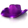 Boinas Sombrero de vaquero retro unisex Sombreros de ala grande occidental Fedora Fieltro Jazz305l