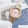 Kvinnors klockor lyxdesigner klassisk mode matic watch inlaid med färgad diamantstorlek 36mm safirglas en dam favorit chri dhi9h