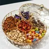 Dishes Plates Fruit Platter Candy Box Food Storage Tray Dried Snack Plate Transparent Plastic Nut Snacks Container Living Room Decor 231212