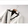 1206 XXL 2024 Milan Runway Coat Spring Brand SAme Style Coat Lapel Neck pu High Quality Long Sleeve Womens clothes oushali