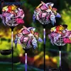 Lampy trawnikowe 2PCS LED Solar Light Bull Bull Bull Waterproof Outdoor Garden Stakes Yard Art for Courtyard Home Decoration287D