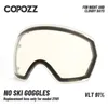 Óculos de esqui COPOZZ Lente de óculos de esqui de substituição para o modelo 21101 Anti-nevoeiro UV400 Óculos de esqui esféricos Óculos de neve Lentes Lentes Somente 231212