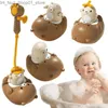 Bath Toys Kids Electric Spray Bear Shower Sucker Baby Bath Toys Water Spela Squirt Sprinkler Bathtub Baby Shower Gift för pojkar och flickor Q231212