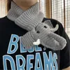 Halsdukar unisex tecknad elefant stickad halsduk tjock nack wrap varmare för vuxna barn