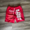 Shorts masculinos maré shorts masculinos mulheres primavera verão inseto líquido Design vermelho senso y2k letras bordadas bordadas de espuma