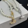 Подвеска «Планета» Дизайнерское жемчужное ожерелье Модная скрепка Подвеска Love Jewelry153z