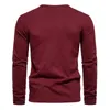 Men's Casual Shirts Mens Autumn High Quality Cotton Pullover Henley Slim Fit Long Sleeves Shirt Breathable Outdoor T Top Sport