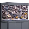 Coral Aquarium Tło 3D kamienne ściany skalne marmurkowe HD nadruk tapeta akwarium Tank Reptile Habitat Dekoracje PVC 231211