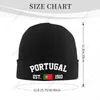 Berets unisex Portugal Est.1910 Dzianin Kapelusz dla mężczyzn Boys Chłopcy Zimowa jesienna czapka czapka ciepła maska