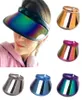 Stingy Brim Hats Summer Unisex Ladies Sun Hat Transparent tom Top Plastic PVC Candy Color Visor Women039s Bicycle Climbing DR1948211