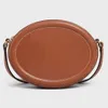 Womes Small Leather Goods Clutches Crossbody Oval Purse In Smooth Cowhide Designer Shoulder Bag Calfskin Lining Gold Metal Hardwar2745