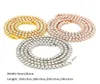 Hiphop bling is ut tenniskedja för män kvinnor smycken choker halsband kubik zirkoniumfemme pojkar 3mm 4mm guld rosguld SI2304053