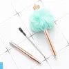 Ballpoint Pen Fluffy Ball Top Black Ink Medium Point 1mm School Office Supplies Gift For Kids Students Women Wholesale E1