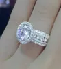 Women Bridal Finger Statement Promise Ring Jewelry CZ Engagement Luxury Wedding Ring 925 Plating9973437