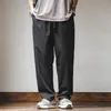 Pantaloni da uomo Maden Retro Non stirare Easy Straight Casual Antirughe Piatto Front Jogger Uncle Fu Comfort Cool Baggy Pants