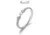 Bracelet Dy Hook Women Fashion Atmosphere Platinum Plated Twocolor ed Wire Hemp Selling Accessories1369965