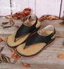 Sandals Women Fashion Black Red Summer Shoes Large Size Beach Leather Wedges Retro Gladiator Flip Flops Slippers