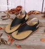 Sandalen Damesmode Zwart Rood Zomerschoenen Groot formaat Strand Lederen Wiggen Retro Gladiator Slippers Slippers