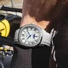 Relógios de pulso Montre Homme Carnaval Relógio Esportivo Mecânico para Homens Banda de Borracha Pulso Automático 30m À Prova D 'Água Reloj Hombre