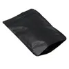 Pochette à Valve en aluminium pur mat, lot de 50 pièces, 13 à 21cm, pour le stockage des aliments, thermoscellable, en Mylar noir, fermeture à glissière, sacs d'emballage 223b