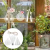 Vasen, 3 Stück, Glas, zum Aufhängen, klare Hydrokultur-Pflanzgefäße, Glühbirne, Heimdekoration, Blumen-Wasserbehälter