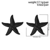 Stud Earrings Boho Colorful Metal Big Starfish For Women Lady Trendy Summer Geometric Piercing Y2K Jewelry Accessories