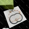 Chique bruiloft bruid oorbellen roségouden bedelarmbanden dames bloemenhanger ketting met boxset