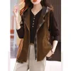 Vrouwen Vesten Corduroy Vest Jas Vrouwen Lente Herfst 2023 Mouwloze Jas Met Europese Goederen Buitenlandse Stijl Vest Vrouwelijke Top