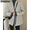 Damskie garnitury Blazers Kobiet wełniany kombinezon wełna Wełna prosta podwójna kurtka kieszonkowa Blazer Autumn and Winter Woolen garnitury damskie wełniane płaszcz 231211