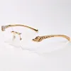 Randlose Vintage-Sonnenbrille aus Metall, Retro-Damenmode, Sport-Oversize-Sonnenbrille, gebogene Beine, Marine-Linse, Herren-Sonnenbrille, Lunettes, GAF309G