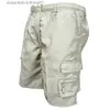 Shorts pour hommes shorts tactiques masculins de jogging décontracté de jogging de cargaison de fret lTI LTI-poches élastiques de la taille élastique randonnée salopes courte pantalon l231212