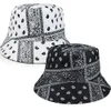 Chapeaux larges chapeaux seau unisexe coton chapeau hommes femmes fleurs de cajou double face casquette de soleil été panama mode pli pêche pêcheur 231212