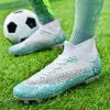 Bottes de Football AG TF pour hommes et femmes, chaussures de Football à ongles longs, montantes, crampons d'entraînement en salle pour jeunes