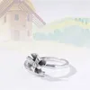 Anelli di cluster carini motivi a pinwheel anello femmina Accessori per dita di dito Vintage S925 per lady Silver Jewelry Regolable