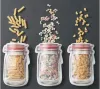 19.6*13.5CM Safe Zippers Storage Bags Plastic Mason Jar Shaped Food Container Resuable Eco Friendly Snacks Bag Hot Sale LL