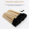 Makeup Brushes 6PCS Wooden Mascara Wand Disposable Cosmetic Eyebrow Brush Applicator Eyelash Extension