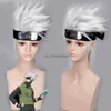 Cosplay Perücken Anime Hatake Kakashi Cosplay Perücken Halloween Party Bühne Spielen Silber Weiß Kurze Haare Kopf Kostüm Cos WigL240124