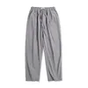 Calças masculinas maden retro não-ferro fácil reto casual rugas-resistente frente plana jogger tio fu conforto legal calças largas